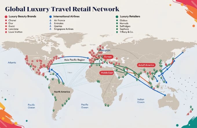 Global market coverage map