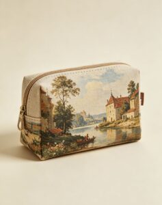 Printed makeup bag