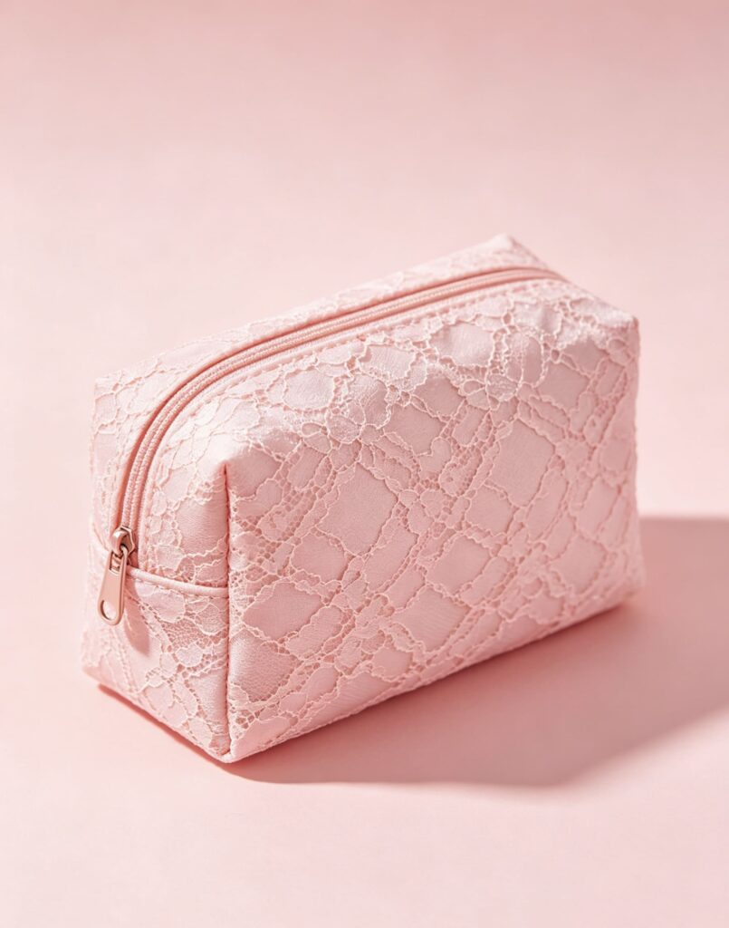 Lace makeup bag