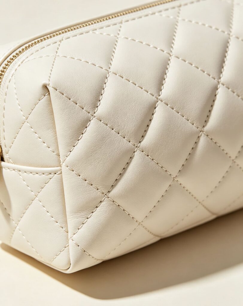Diamond-shaped makeup bag