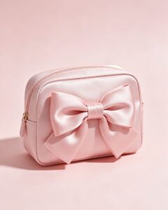 Belted makeup bag